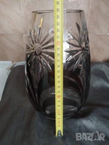 стъклена / кристална / ваза в стил бохемия, снимка 3 - Вази - 35766846