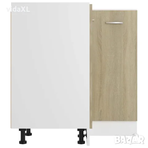 vidaXL Ъглов долен шкаф "Lyon" дъб сонома 75,5x75,5x81,5 см, инженерно дърво, снимка 6 - Шкафове - 56147731