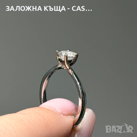 Пръстен 14к Бяло Злато С Камък | Gold | Bqlo Zlato