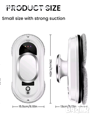 вакуумен смарт робот за почистване на прозорци и др. гладки повърхности с 10 чифта полиращи мопа, снимка 17 - Други стоки за дома - 51486019