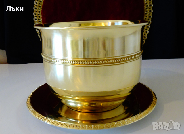 Бронзова шампаниера,съд за лед. , снимка 5 - Антикварни и старинни предмети - 36213373