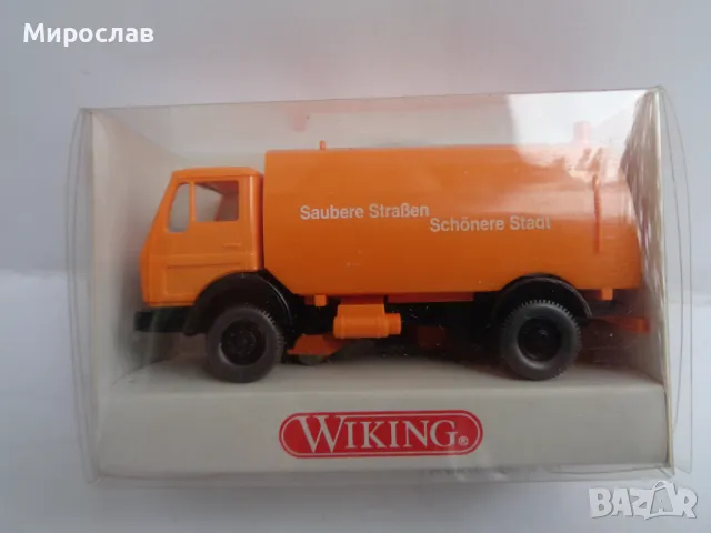 WIKING H0 1/87 MERCEDES КАМИОН ЗА МИЕНЕ НА УЛИЦИ МОДЕЛ, снимка 1 - Колекции - 47421453