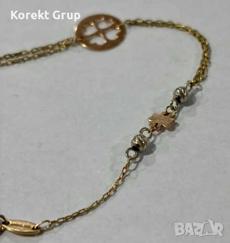 Златна гривна 1.9 грама 14 карата 585, снимка 8 - Гривни - 52888297