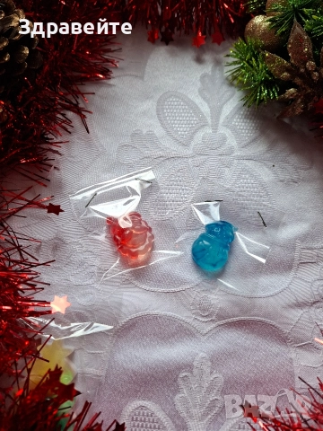 Красиви глицеринови натурални сапунчета с аромат на Коледа, снимка 3 - Декорация за дома - 52702152