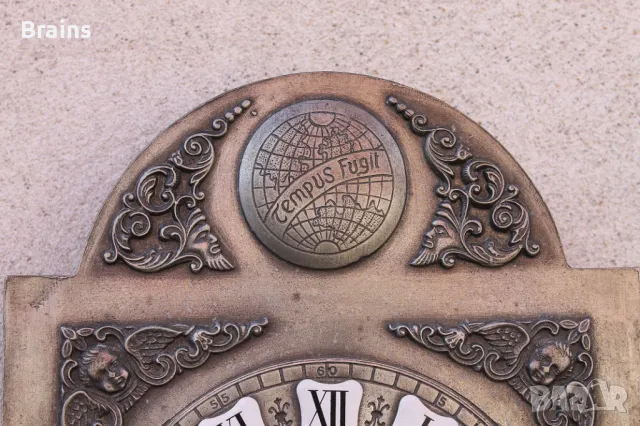 Стенен Часовник TEMPUS FUGIT С Махало Кварцов, снимка 5 - Стенни часовници - 47750521