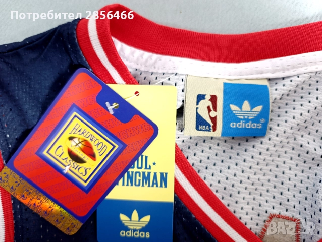 Мъжки потник Adidas Houston Rockets Hakeem Olajuwon размер XL, снимка 10 - Тениски - 52365462