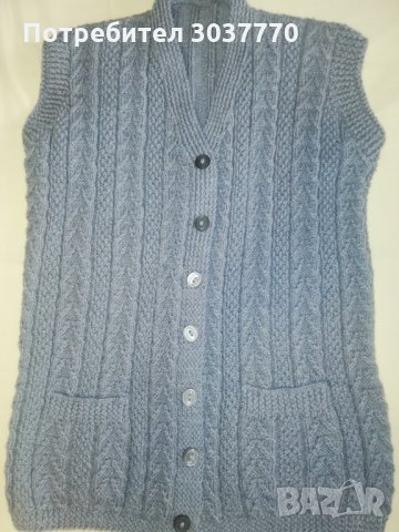 Жилетка без ръкави-Ръчно плетиво, снимка 2 - Жилетки - 33982045