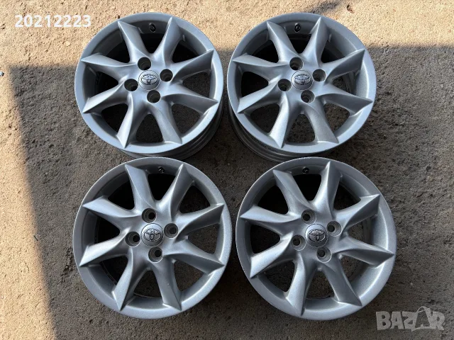 4 броя алуминиеви джанти за Тоyota Yaris 15, снимка 3 - Гуми и джанти - 56165519