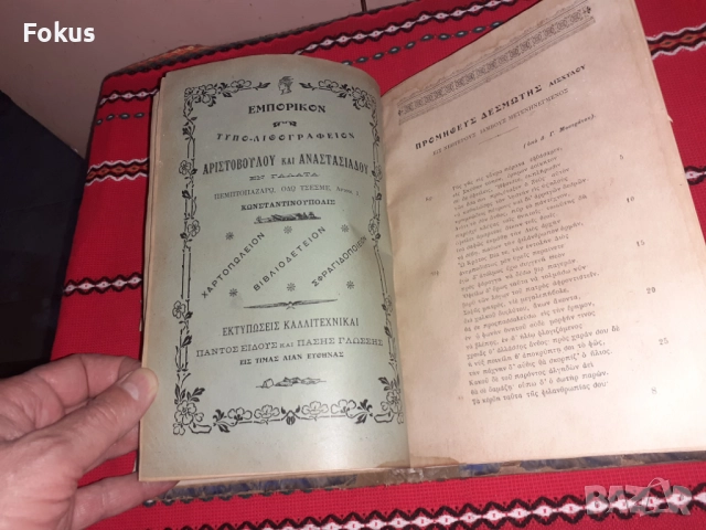 Стара гръцка религиозна книга, снимка 6 - Антикварни и старинни предмети - 52528163