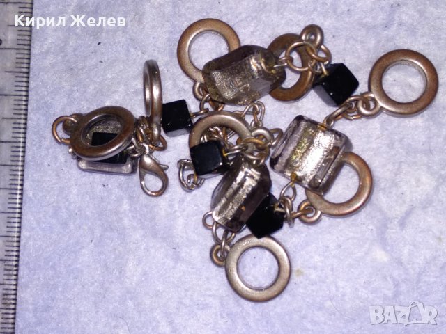 ШАРМАНТНА ПОМЕДНЕНА ВИНТИДЖ АРТ ГРИВНА от БЛАГОРОДНА СТОМАНА с ВЕНЕЦИАНСКИ ТИП ЦВЕТНО СТЪКЛО 37381, снимка 11 - Гривни - 41682657