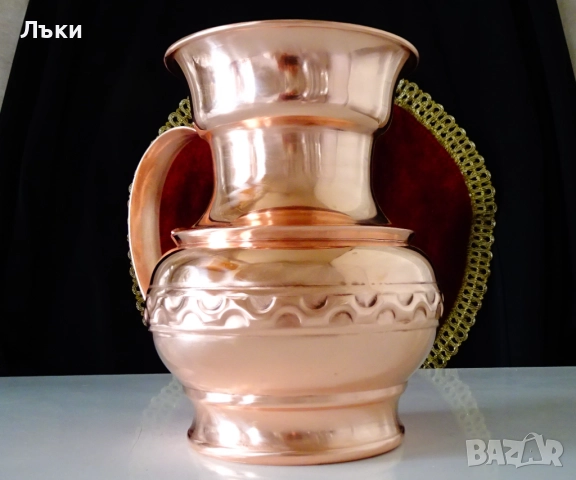 Битова медна кана за вино,чиста червена мед. , снимка 7 - Антикварни и старинни предмети - 51895674