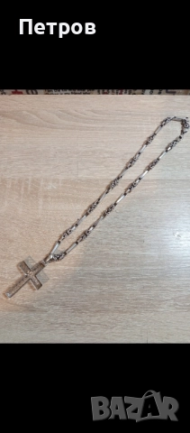 Сребърен синджир със кръст, снимка 8 - Колиета, медальони, синджири - 51732937