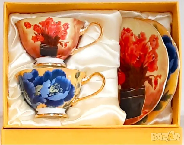 Чаши и комплекти за кафе от костен порцелан 🤩Черен Петък, Порцелан Y o L i S a до - 50 % , снимка 8 - Сервизи - 28394633