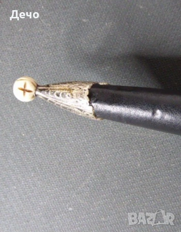 32см Стар Автентичен дамасково острие нож със Звездата на Давид и Сребърен Филигран Каракулак, снимка 9 - Антикварни и старинни предмети - 53657993