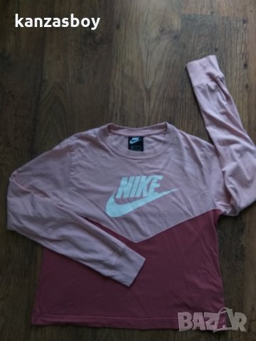 NIKE Heritage Long Sleeve Color Block Top - страхотна дамска блуза , снимка 9 - Спортни екипи - 35663787
