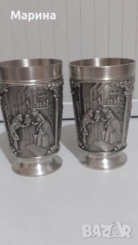 Комплект за вино и ракия от калай Antik*Vintage #93 1, снимка 9 - Антикварни и старинни предмети - 53821725