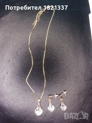 Комплект колие и обици , снимка 5 - Бижутерийни комплекти - 52681062