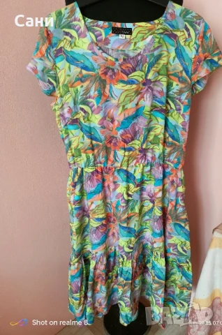 Маркова шарена миди рокля 👗, снимка 9 - Рокли - 50898368