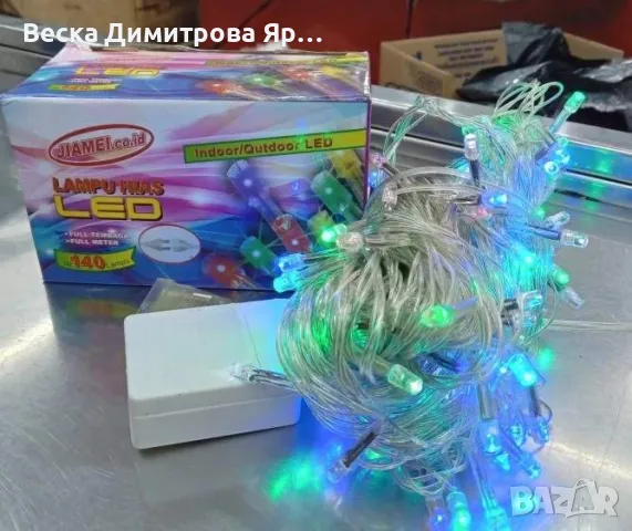 LED коледни лампички,5 метра,140 броя, снимка 6 - Друга електроника - 47883711