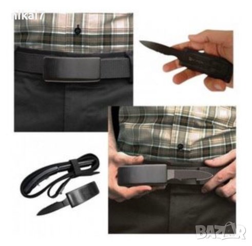 тактически колан+скрит нож в токата неръждаема стомана DanValois132cM, снимка 3 - Колани - 42072931