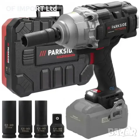 Мощен Безчетков Ударен Гайковерт PARKSIDE Performance 1356 Nm