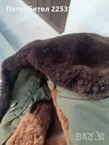 Нова военна шуба с агнешка кожа и агнешка яка, снимка 2 - Екипировка - 47850592