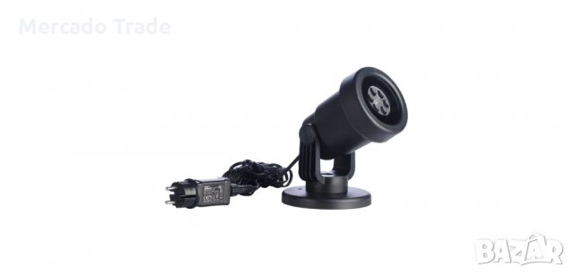 Декоративен LED прожектор Mercado Trade, Бели снежинки, снимка 3 - Прожектори - 34826158