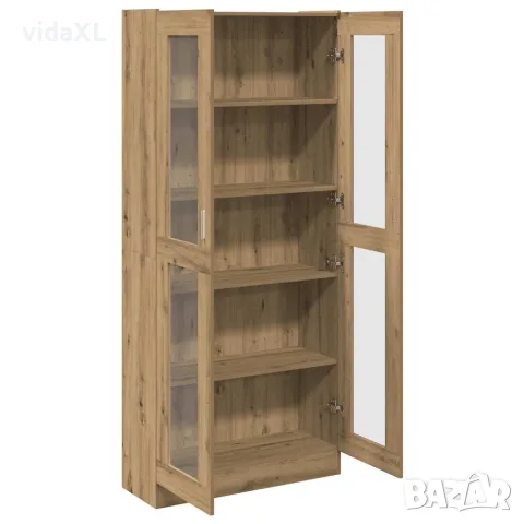 vidaXL Библиотека, дъб артизан, 82,5x30,5x185 см, инженерно дърво, снимка 8 - Етажерки - 56146977