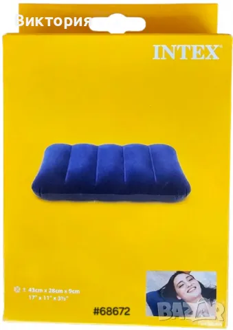 Надуваемата възглавница Intex Downy, снимка 1 - Надуваеми легла - 47999890