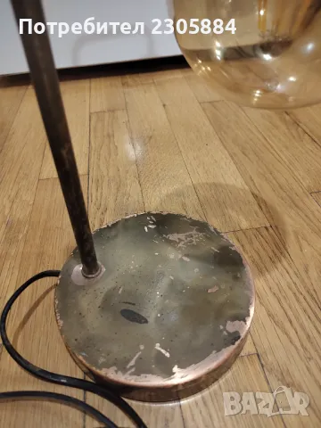Медна настолна лампа тип индустриална, снимка 2 - Настолни лампи - 49805066