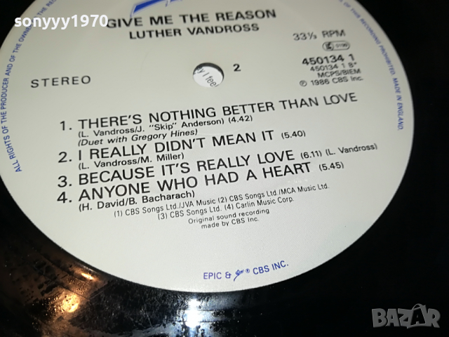 SOLD OUT-LUTHER VENDROSS-ENGLAND 2303221159, снимка 15 - Грамофонни плочи - 36204608