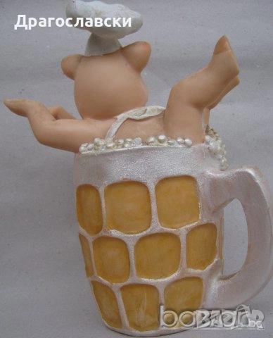 ПРАСЕ СВИНЯ бронз / месинг ФИГУРА СТАТУЕТКА метал, халба, солница, трите прасенца, снимка 7 - Декорация за дома - 28879176