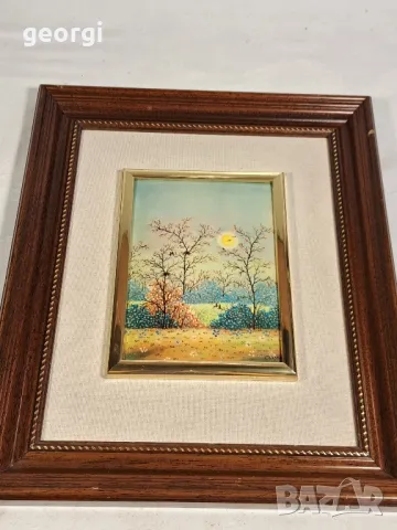 емайлирана картина върху медна плака    1/4