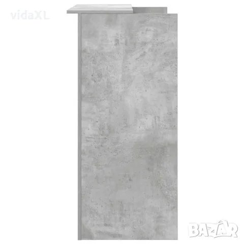 vidaXL Приемно бюро, бетонно сиво, 100x50x103,5 см, инженерно дърво, снимка 6 - Бюра - 56147065