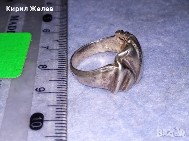ШАРМАНТЕН СРЕБЪРЕН БЕЛ ЕПОК СТИЛ ПРЪСТЕН ОКСИДИРАНО СРЕБРО 925 МАЙСТОРСКА РЪЧНА ИЗРАБОТКА 36590, снимка 13 - Пръстени - 39980008