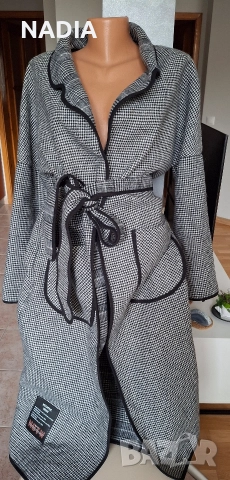 Палто на Negative пепит и каре, снимка 4 - Палта, манта - 52724043