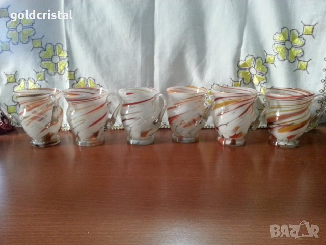 Стъклени чаши халби ръчна изработка , снимка 3 - Антикварни и старинни предмети - 42475284