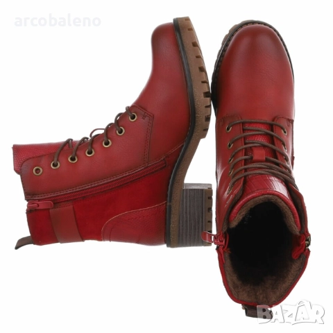 Дамски боти с връзки, 5цвята , снимка 3 - Дамски боти - 52262428