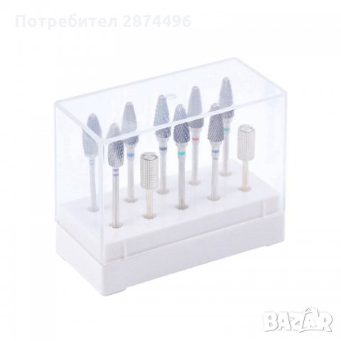 3182 Стойка за 10 броя накрайници за електрическа пила за нокти, снимка 3 - Продукти за маникюр - 35790106