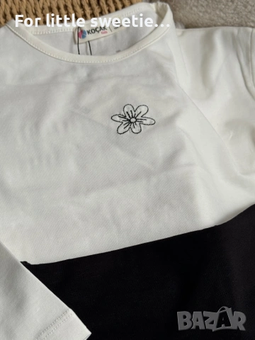 Памучен сет от 2 части 🖤 блузка с дълъг ръкав и пола-панталонки с красива бродерия 🤍  , снимка 2 - Детски комплекти - 53812402