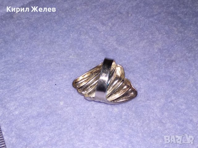 ПРЕКРАСЕН РЪЧНО ОРНАМЕНТИРАН СРЕБЪРЕН АРТ ДЕКО ПРЪСТЕН СРЕБРО 925 с БЯЛА ПОЗЛАТА 34498, снимка 9 - Пръстени - 39460950