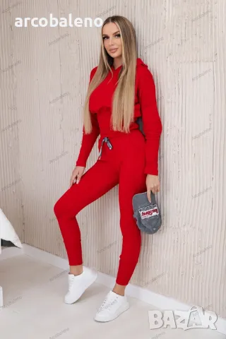 Дамски комплект от две части с широки маншети, 8цвята , снимка 2 - Комплекти - 47912899