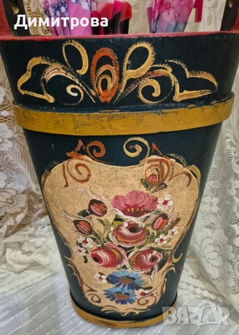 Дървен съд за чадъри/ декорация, снимка 4 - Декорация за дома - 52332840