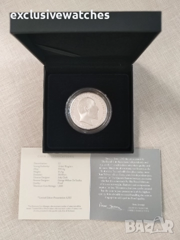 Британски монарси Крал Едуард VII 2022 Великобритания 1 унция Сребърна монета Proof , снимка 7 - Нумизматика и бонистика - 52150942