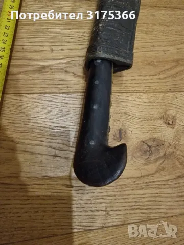 Автентичен възрожденски Габровски нож изработен от  Донко Анчев Нова махала  1876 година каракулак, снимка 15 - Ножове - 50405652