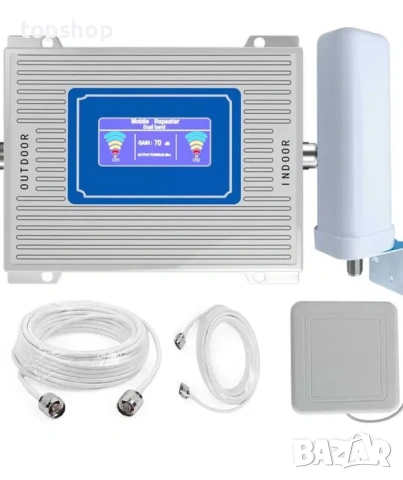 Трибандов усилвател (Бюджетният избор) Мощен Трибандов GSM Усилвател - Пълен обхват за Глас и 4G..., снимка 2 - Мрежови адаптери - 53447953