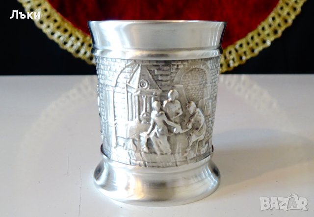 Чаша от калай за ракия,таверна,сватба. , снимка 8 - Антикварни и старинни предмети - 39967909