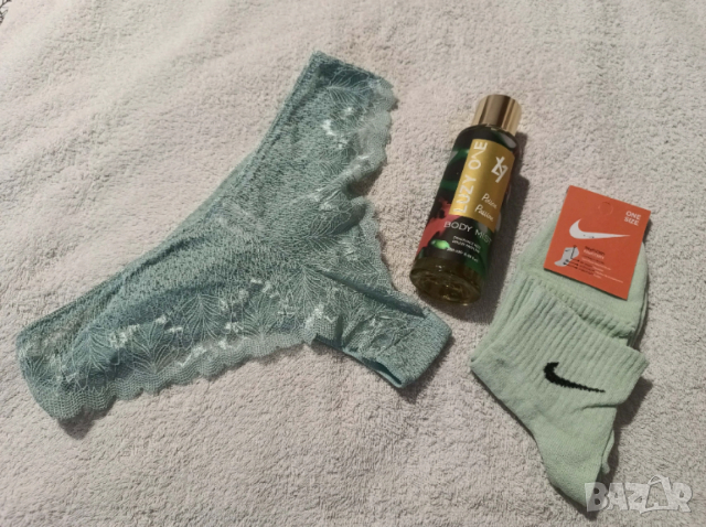 Промо комплект 793-боди мист Luzy 250 мл.+бикини+чорапи Nike, снимка 2 - Комплекти и лотове - 53321762