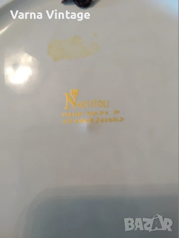 Колекционерска порцеланова чиния Кипър 24K Gold. Neofitou Гърция, снимка 4 - Колекции - 50703676