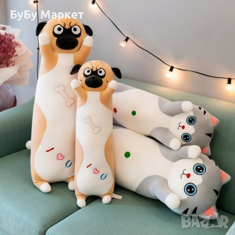Декоративна възглавница куче, коте или панда, снимка 1 - Декорация за дома - 42436026